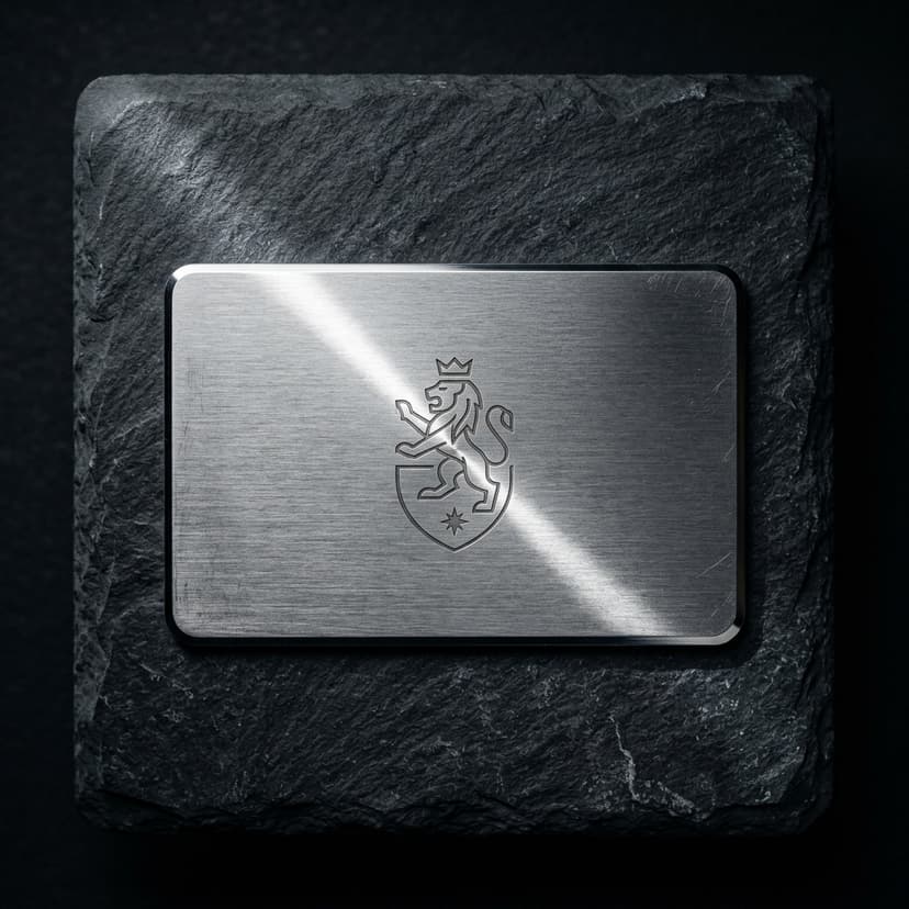 Metal hotel key card
